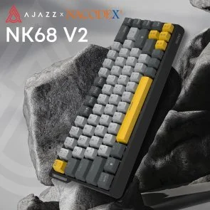 Фото: Клавіатура Ajazz NK68 V2 Red Switch USB Black/Grey/Yellow (NK68-V2-R-BGY) № 5 | KTC