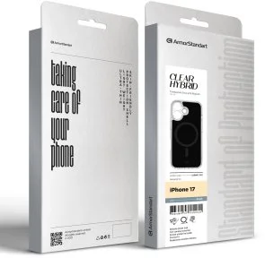 Фото: Чохол ArmorStandart for Apple iPhone 17 - Clear Hybrid MagCase Black (ARM91787) № 3 | KTC