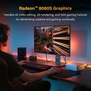 Фото: Персональний комп'ютер GEEKOM A9 Mega (GMA9MEGAAIMAX+395-1282-EU) - AMD Ryzen AI Max+ 395 / 128 ГБ DDR5 / PCI-E SSD 2 ТБ / AMD / Radeon Graphics, UMA / 350 Вт № 7 | KTC