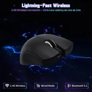 Фото: Миша Attack Shark X11SE WL/BT/USB Black (X11SEB_AS) № 4 | KTC