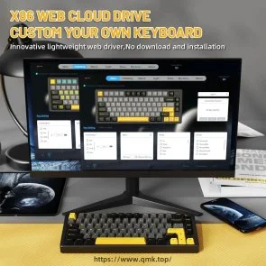 Фото: Клавіатура Attack Shark X86 Matcha Switch ENG/UKR WL/BT/USB Star Black (X86SB_AS) № 3 | KTC