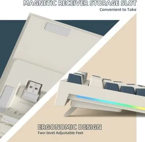 Фото: Клавіатура Attack Shark K86 Blue Whale Switch WL/BT/USB Retro Blue (K86RB_AS) № 9 | KTC