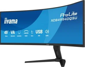 Фото: Монітор iiyama XCB4994DQSU-B1 Black - 49" VA / 5120x1440 / 120 Гц / Adaptive Sync / HAS № 4 | KTC