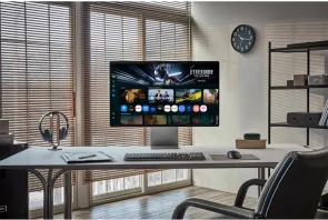 Фото: Монітор Samsung Smart M90SF Monitor (LS32FM902SZXUA) - 32" OLED / 3840×2160 / 165 Гц / AMD FreeSync Premium Pro, Nvidia G-Sync / Pivot / HAS № 11 | KTC