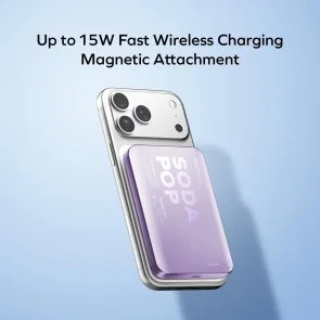 Фото: Батарея універсальна Momax 1-Power Pass 10000mAh 20W / Qi 15W Purple (IP166U) № 12 | KTC