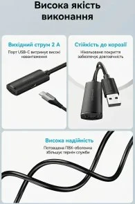 Фото: Кабель Vention CBKBQ USB 2.0 AM / AF 20m Active Black № 5 | KTC