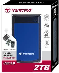Фото: Зовнішній HDD Transcend TS2TSJ25H3B 2TB Blue № 3 | KTC