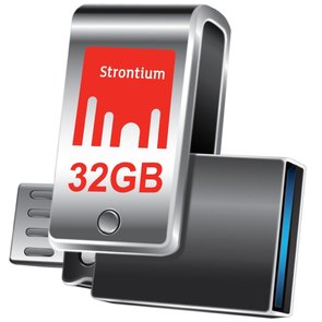 Флешка USB Strontium Nitro Plus 32 ГБ (SR32GSLOTG1Z) срібляста