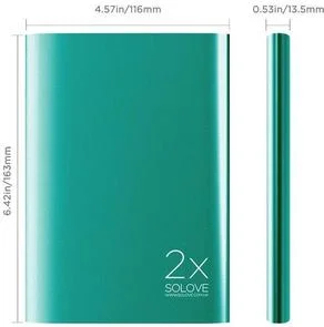 Фото: Батарея універсальна Solove A8 Power Bank 20000 mAh зелена № 4 | KTC