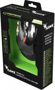 Фото: Миша Esperanza MX401 Hawk Black/Red (EGM401KR) № 4 | KTC