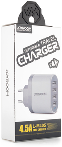 Мережевий зарядний пристрій JoyRoom L-M405 4xUSB 4.5A білий