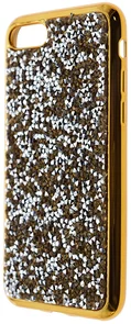 Фото: Чохол Rock for iPhone 7/8/SE - Crystal TPU Case Gold Silver № 2 | KTC