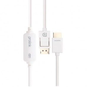 Кабель Prolink DisplayPort to HDMI 2m White