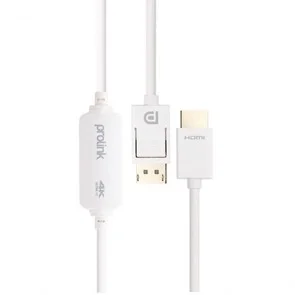 Фото: Кабель Prolink DisplayPort to HDMI 2m White № 2 | KTC