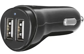 Фото: Автомобільний зарядний пристрій Trust Fast Dual USB Charger 2xUSB Black (21713) № 2 | KTC