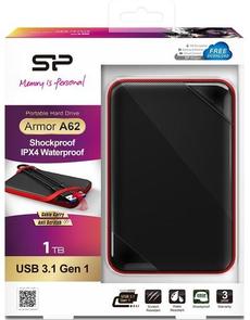 Зовнішній жорсткий диск Silicon Power Armor A62S 1TB SP010TBPHD62SS3K Black