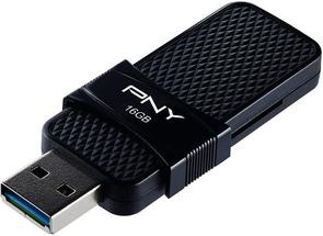 Флешка USB PNY OTG Duo-Link Black 16GB P-FD16GOTGSLMB-GE Black