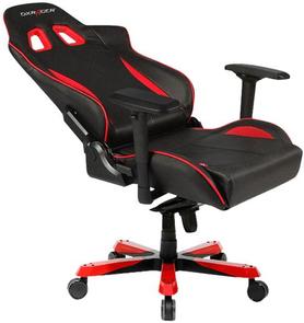 Крісло ігрове DXRacer King OH/KS57/NR, PU шкіра, Al основа, Black/Red