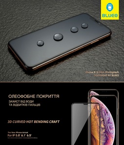 Захисне скло Blueo for iPhone X 3D Black