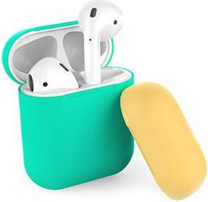 AhaStyle for Airpods 2 wireless AHAStyle with light - Silicone Case Green/Yellow