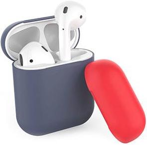 AhaStyle for Airpods 1/2 AHAStyle with wire - Silicone Case Blue/Red