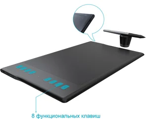 Фото: Графічний планшет Huion Inspiroy Q11K + рукавичка (Q11K) № 4 | KTC