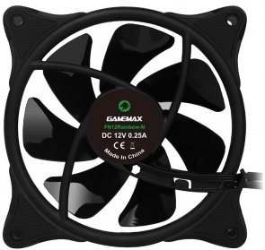 Кулер для корпусу Gamemax FN-12Rainbow-N, 120x120x25mm, 1100об/хв, 25дБ, 3pin Header + 3pin Power, Black