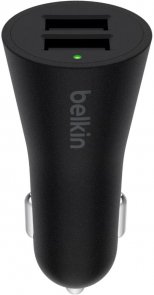 Зарядний пристрій Belkin BOOST UP 2-Port Car Charger Black (F8M930btBLK)