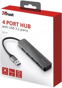 Фото: USB-хаб Trust Halyx Aluminium 4-Port USB 3.2 Hub (23327) № 2 | KTC