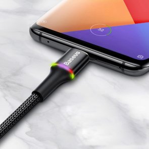 Кабель Baseus Halo AM / Micro USB 1m Black (CAMGH-B01)