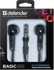 Фото: Навушники Defender Basic 610 Black (63610) № 2 | KTC