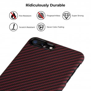 Чохол Pitaka for iPhone 7/8 Plus MagEZ Case Black/Red (KI8003S)