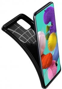 Фото: Чохол Spigen for Samsung Galaxy A51 - Rugged Armor Matte Black (ACS00563) № 3 | KTC
