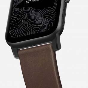 Ремінець Nomad for Apple Watch 44/42mm - Modern Strap Black/Brown (NM1A4RBM00)