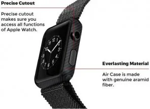 Фото: Чохол Pitaka for Apple Watch 44mm - Air Case Black/Grey Twill (kw1002A) № 8 | KTC