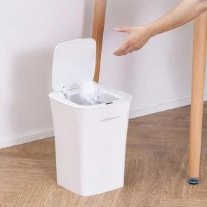 Фото: Смарт кошик для сміття Xiaomi Ninestars Waterproof Induction Trash White (DZT-10-11S) № 6 | KTC