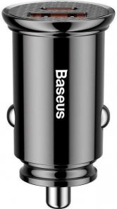 Зарядний пристрій Baseus Circular Plastic A/Type-C 30W Dual QC3.0 Black (CCALL-YS01)