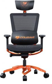 Крісло ігрове Cougar Argo, Екошкіра, Al основа, Black/Orange