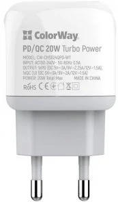 Фото: Зарядний пристрій ColorWay CW-CHS024QPD-WT White № 4 | KTC
