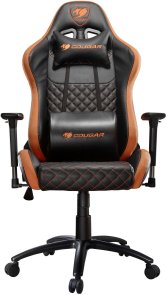 Крісло ігрове Cougar Armor Pro, Екошкіра, Al основа, Black/Orange