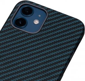 Чохол Pitaka for iPhone 12 / 12 Pro - MagEZ Case Black/Blue Twil (KI1208P)