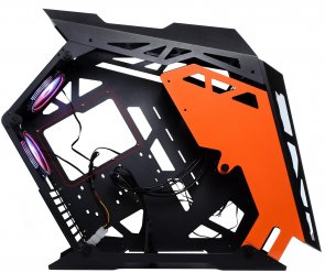 Корпус QUBE Stalker Max Black/Orange with window (STALKER_FMBE3)