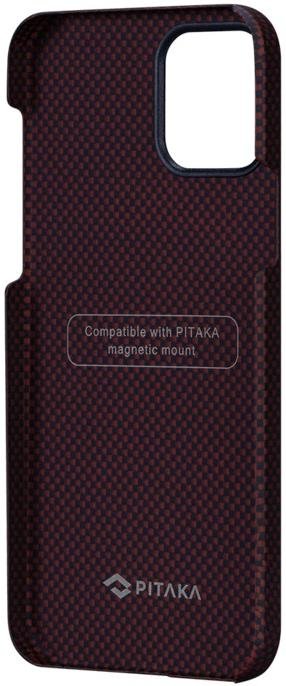 Чохол Pitaka for iPhone 12 Mini - MagEZ Case Plain Black/Red (KI1204)