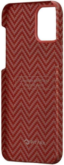  Чохол Pitaka for iPhone 12 Mini - MagEZ Case Herringbone Red/Orange (KI1207)