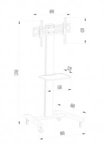  Стійка CHARMOUNT CT-FTVS-T1