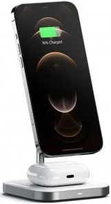 Фото: Бездротова зарядна станція Satechi Aluminum 2in1 Magnetic Wireless Charging Stand Space Gray (ST-WMCS2M) № 2 | KTC