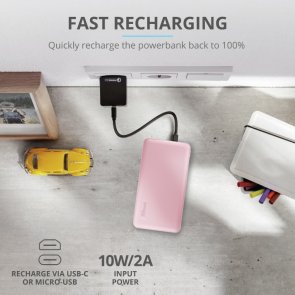 Батарея універсальна Trust Primo Ultra-thin 10000mAh Pink (23897_TRUST)