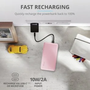 Фото: Батарея універсальна Trust Primo Ultra-thin 10000mAh Pink (23897_TRUST) № 8 | KTC