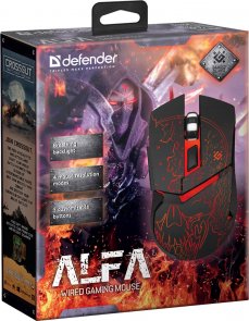  Миша Defender Alfa GM-703L Black (52703)
