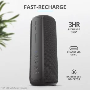 Фото: Портативна колонка Trust Caro Max Powerful Bluetooth Black (23833_TRUST) № 6 | KTC
